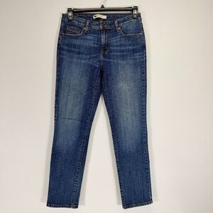 Levi's Womens Mid Rise Skinny Straight Stretch Casual Medium Blue Jeans 29X32